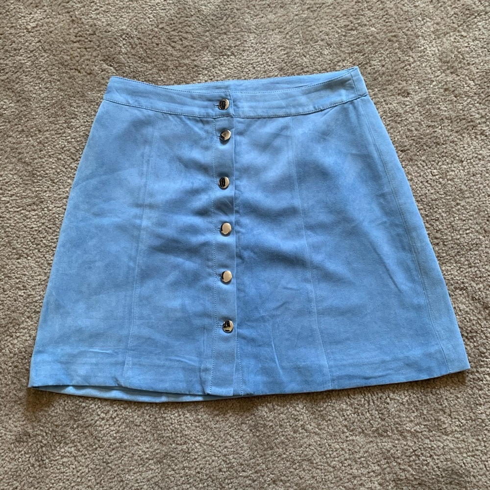 H&M Divided Button Up Blue Skirt
